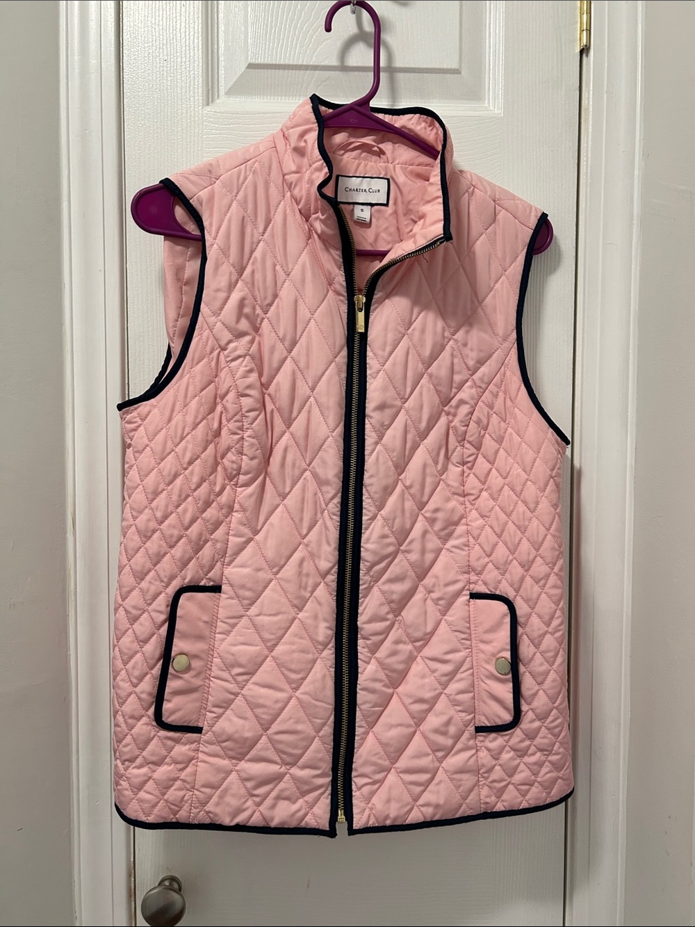 Charter Club Quilted Pink Sleeveless Vest